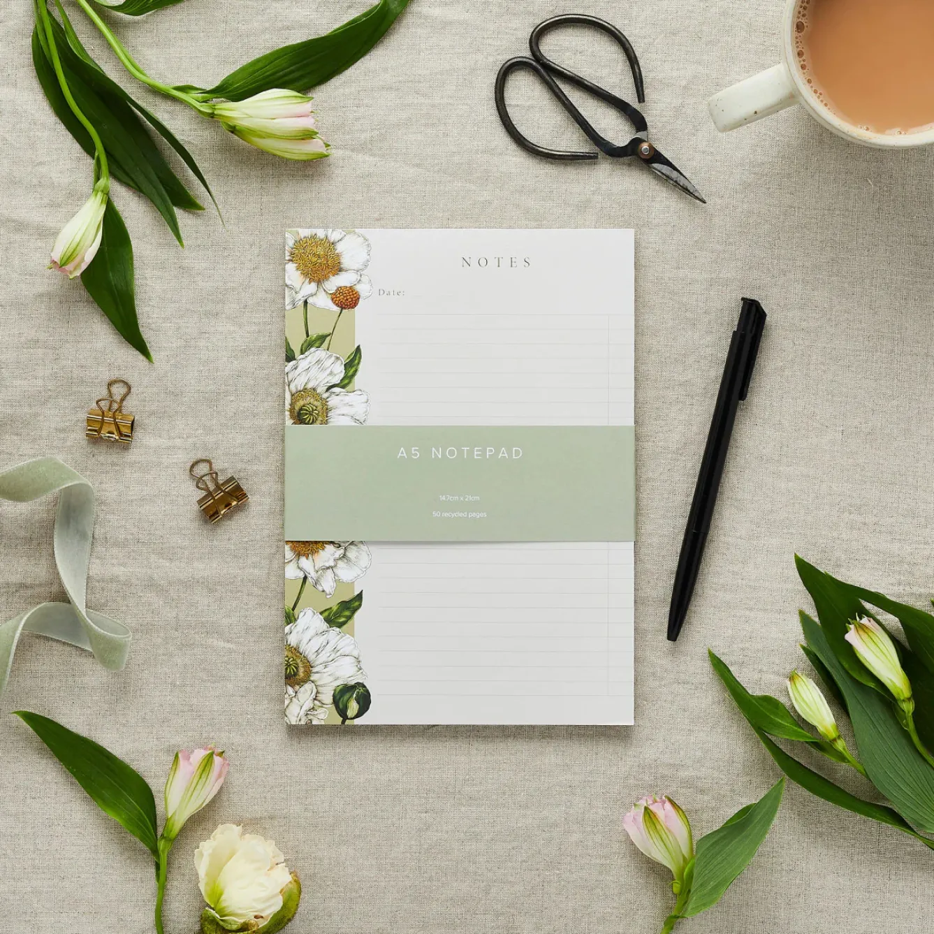 Catherine Lewis Stationery-Spring Blossom - A5 Notepad