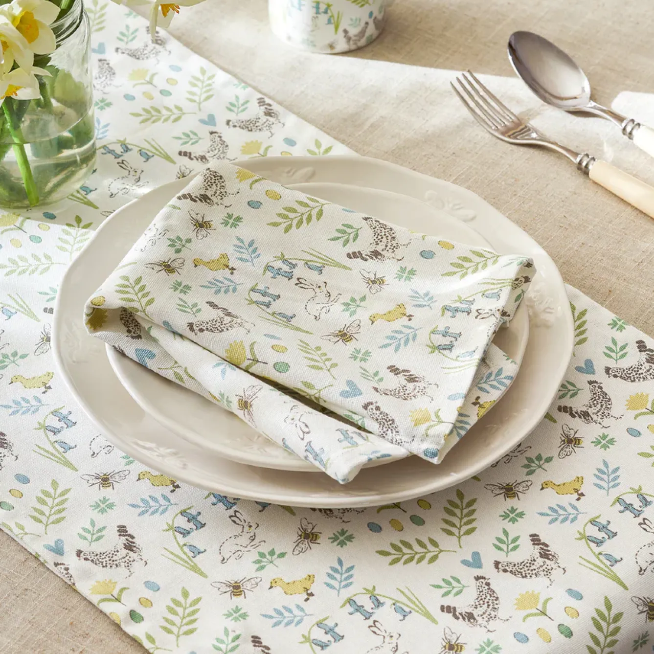 Sophie Allport Easter-Spring Chickens Napkins - Set of 4