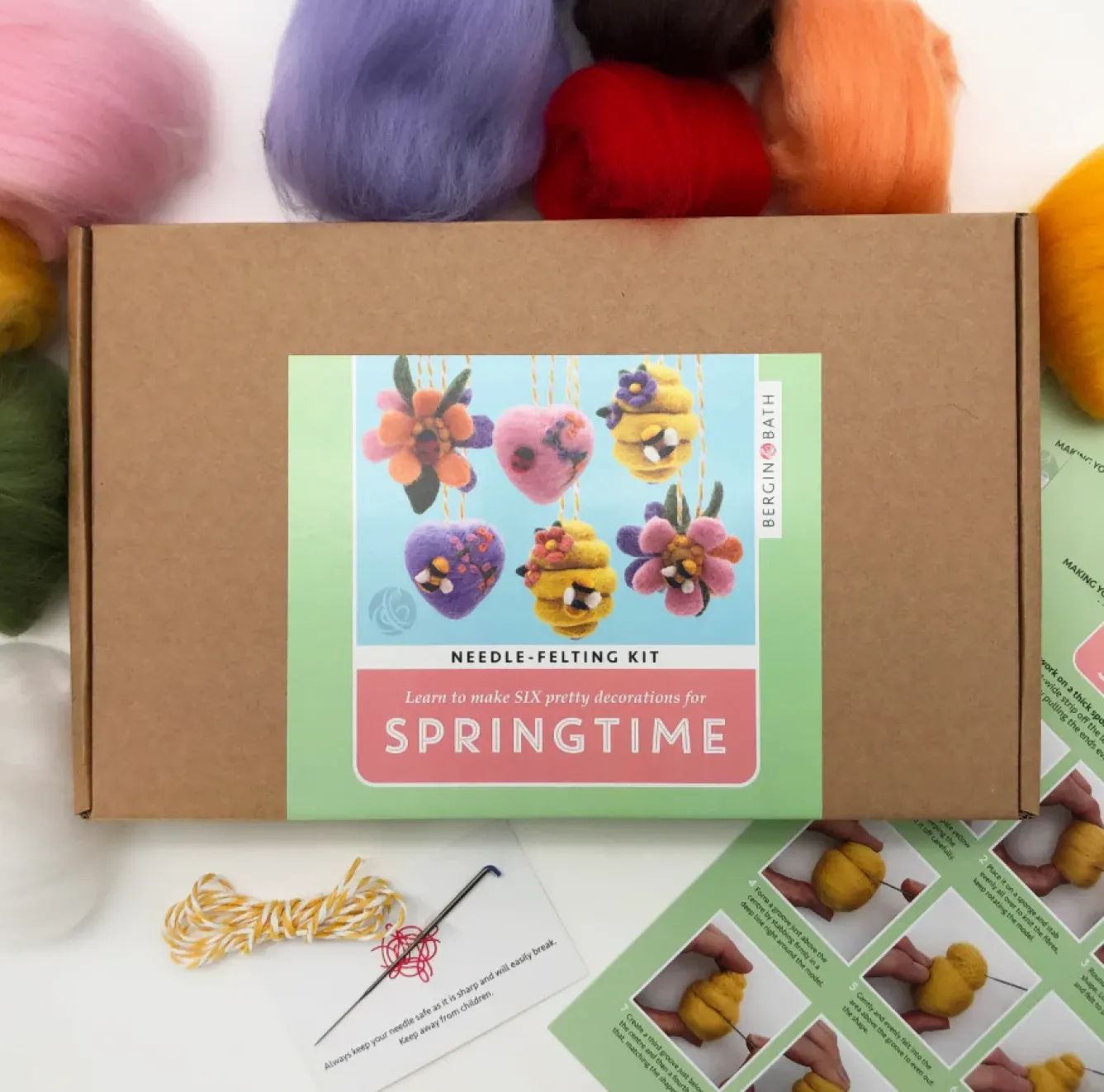 Bergin & Bath Crafts-Springtime Needle Felting Kit