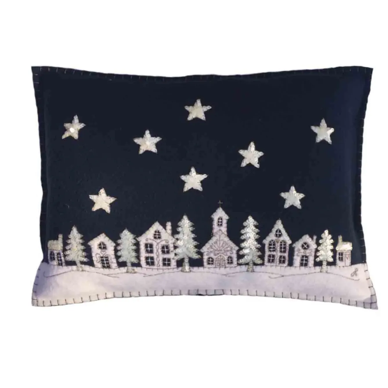 Jan Constantine Seasonal Decor|Pillows & Throws-Starry Night Pillow - Navy