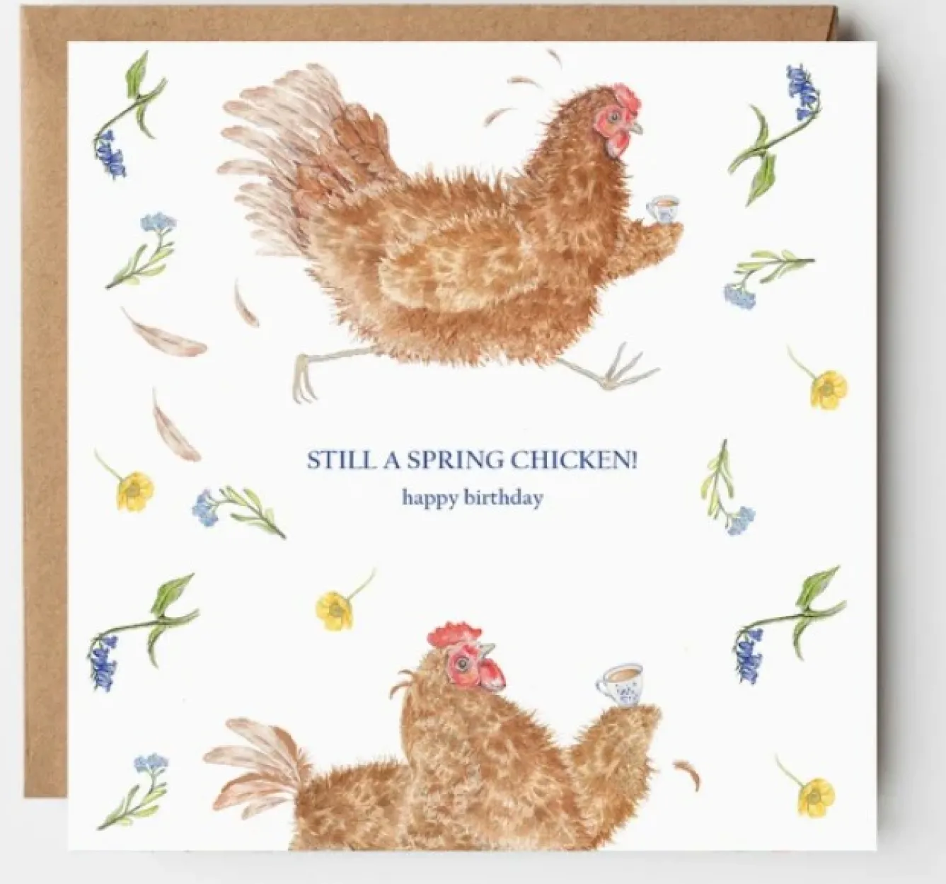 West Country Designs Greeting Cards-'Still A Spring Chicken' Birthday Card