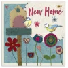 Emma Ball Greeting Cards-Stitched Birdies New Home Greetings Card