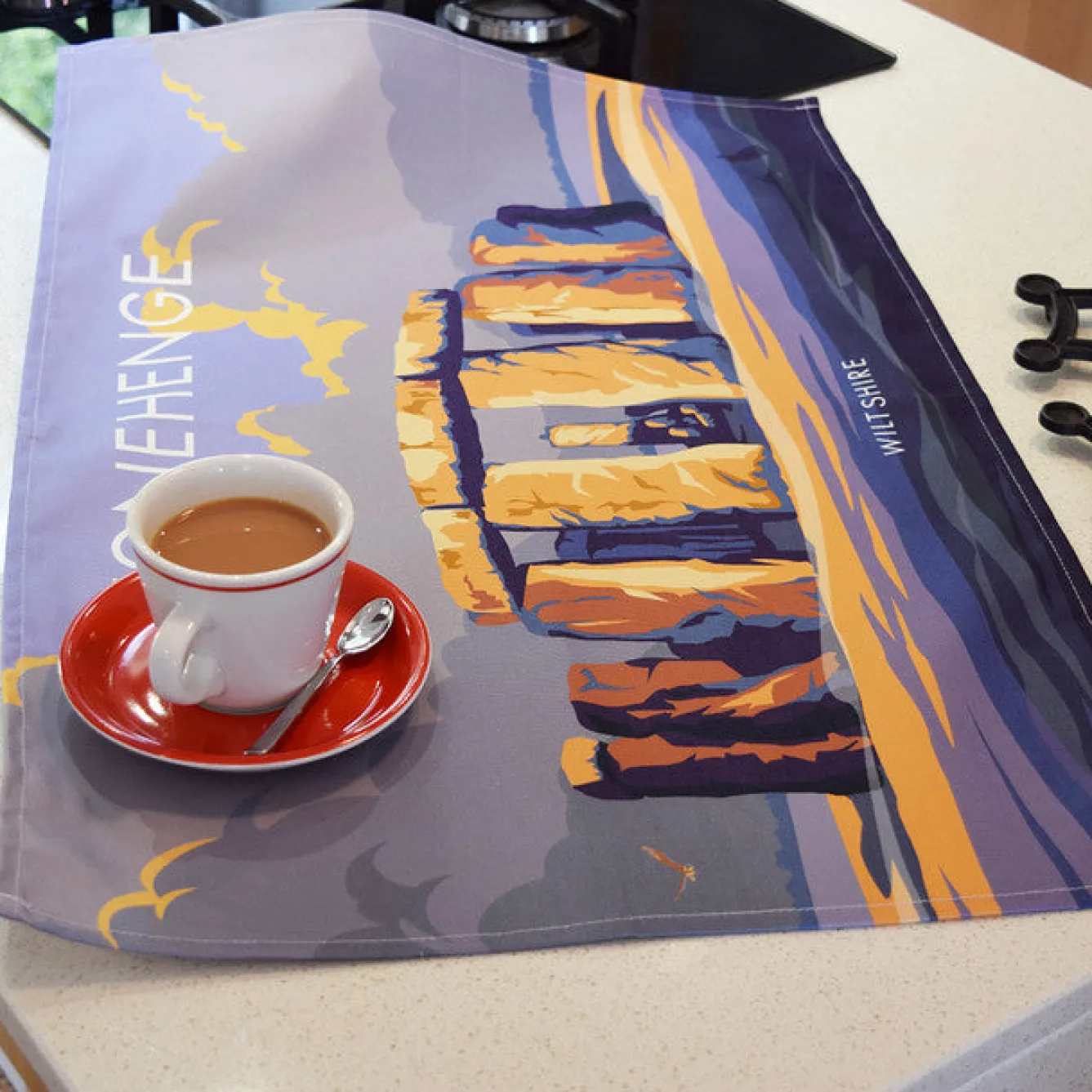 Town Towels Tea|Tea Towels-Stonehenge Tea Towel