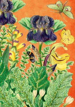 Madame Treacle Greeting Cards-Suki's Garden  Glitter Greetings Card