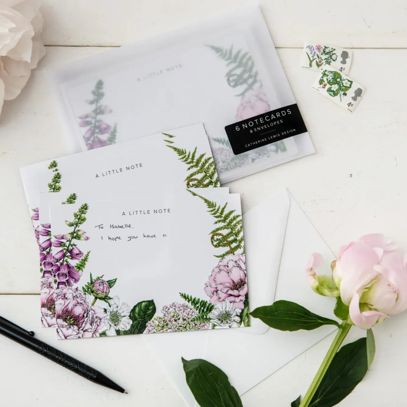 Catherine Lewis Stationery-Summer Garden Note Cards - Pack of 6