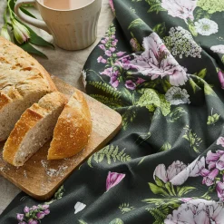 Catherine Lewis Tea|Tea Towels-Summer Garden Tea Towel - Dark Green