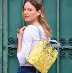 Earth Squared Bags Bags-Sunburst  Oil Cloth  Backpack Tote Bag