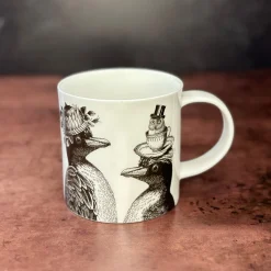 Repeat Repeat Animals|Animals-Sunday Best Penguins Bone China Mug - White