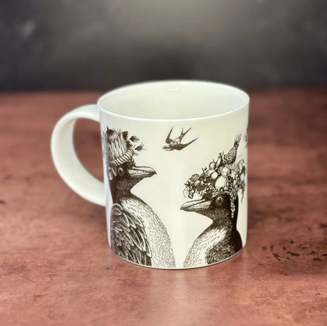 Repeat Repeat Animals|Animals-Sunday Best Penguins Bone China Mug - White