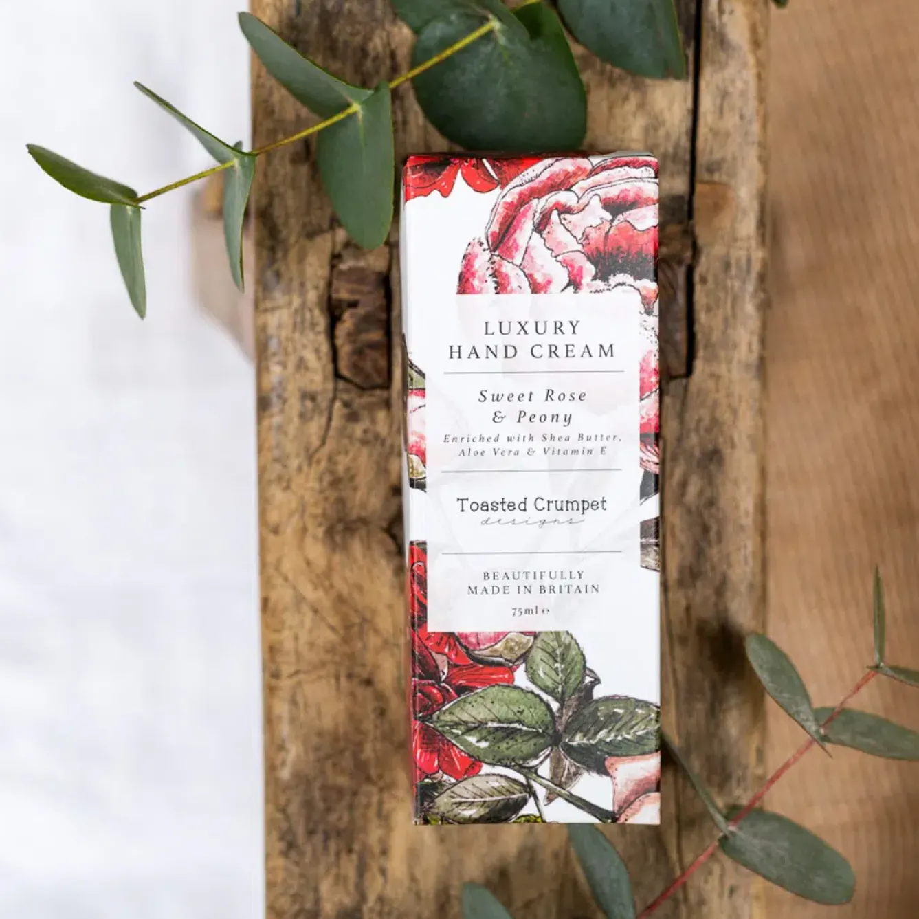 Toasted Crumpet Soaps & Lotions-Sweet Rose & Peony Hand Cream 75ml