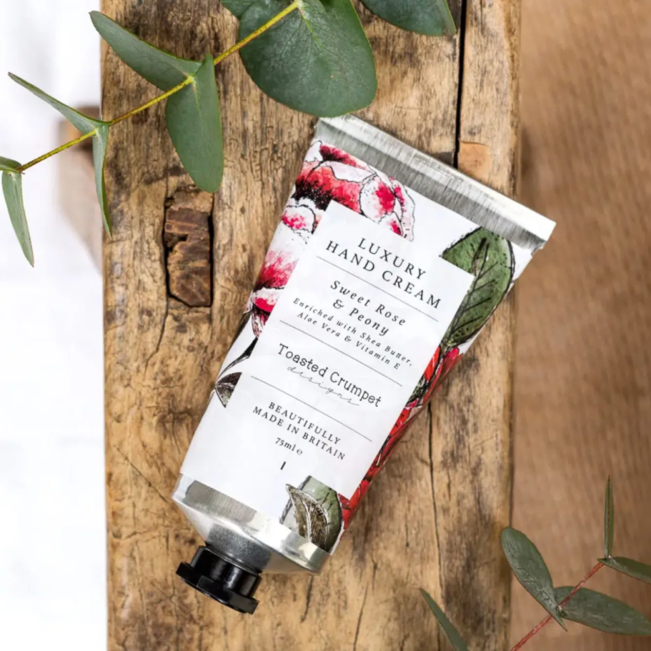 Toasted Crumpet Soaps & Lotions-Sweet Rose & Peony Hand Cream 75ml