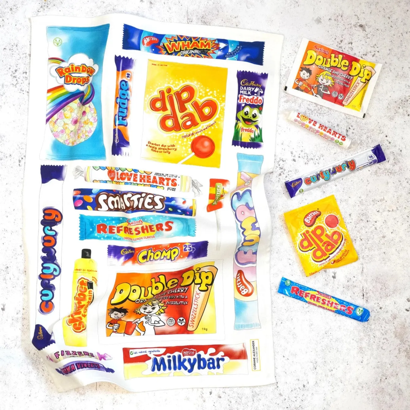 Corinne Alexander Tea|Tea Towels-Sweeties Tea Towel by