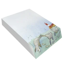 Emma Ball Stationery-Swimming Seals Slant Pad