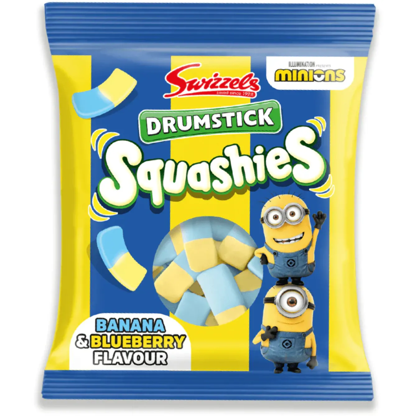 Tea & Biscuits Sweets/Candy-Swizzels Drumstick Banana & Blueberry Flavor Squashies