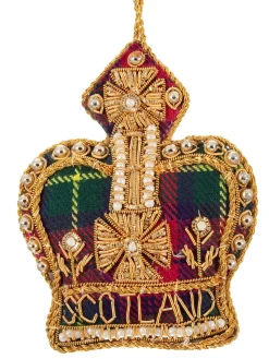 St. Nicolas Royal|Christmas Decorations-Tartan Scotland Crown Decoration