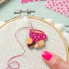 Hawthorn Handmade Crafts-Tea & Biscuits Magnetic Needle Holder