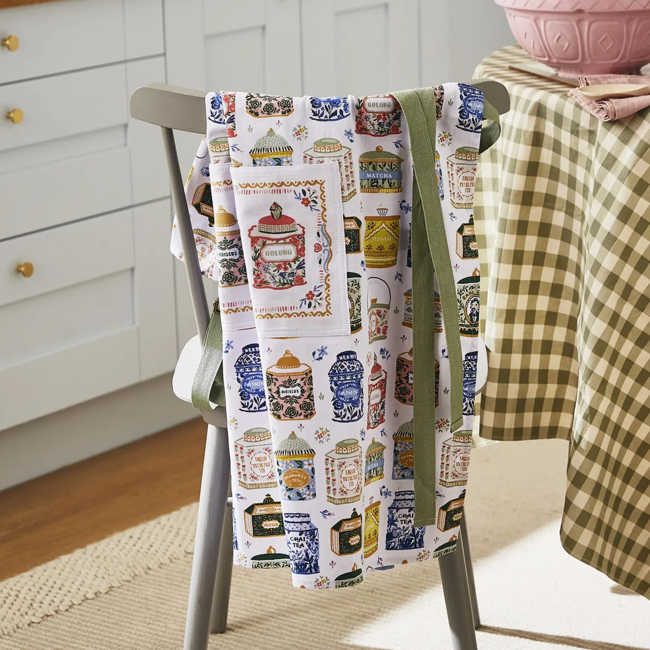 Ulster Weavers Aprons-Tea Tins Cotton Apron
