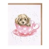 Wrendale Designs Greeting Cards-'Teacup Pup' Blank Greetings Card