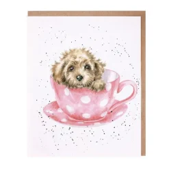 Wrendale Designs Greeting Cards-'Teacup Pup' Blank Greetings Card