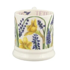 Emma Bridgewater Flowers & Garden-Tete-A-Tete & Grape Hyacinth 1/2 Pint Mug