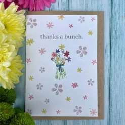 Jen Winnett Greeting Cards-Thanks a Bunch Blank Greetings Eco Card