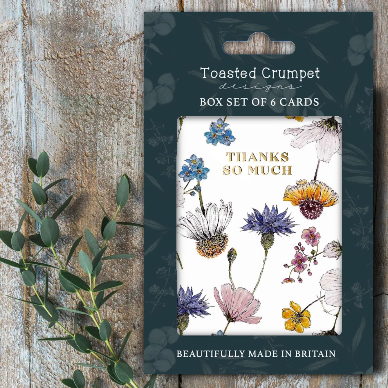 Toasted Crumpet Stationery|Greeting Cards-Thanks So Much Regency Gardens Boxed Set of 6 Notecards