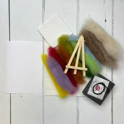The Crafty Kit Co. Crafts|Children-Thatched Cottage Paint with Wool Needle Felting Kit