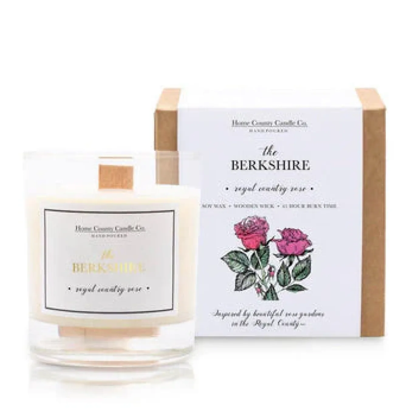 Home County Candles Home Fragrance-The Berkshire Royal County Rose Candle