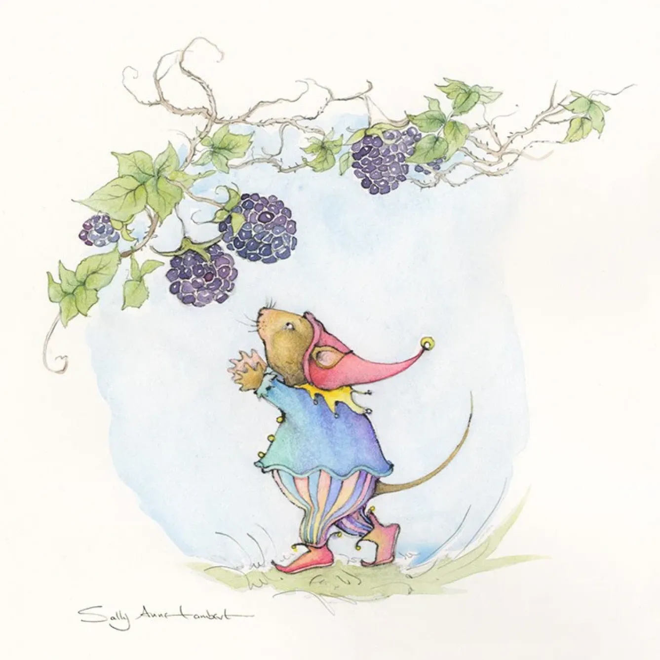 Moongazer Cards Greeting Cards-The Berry Laden Way Greeting Card