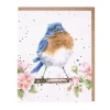 Wrendale Designs Greeting Cards-'The Bluebird' Blank Greetings Card