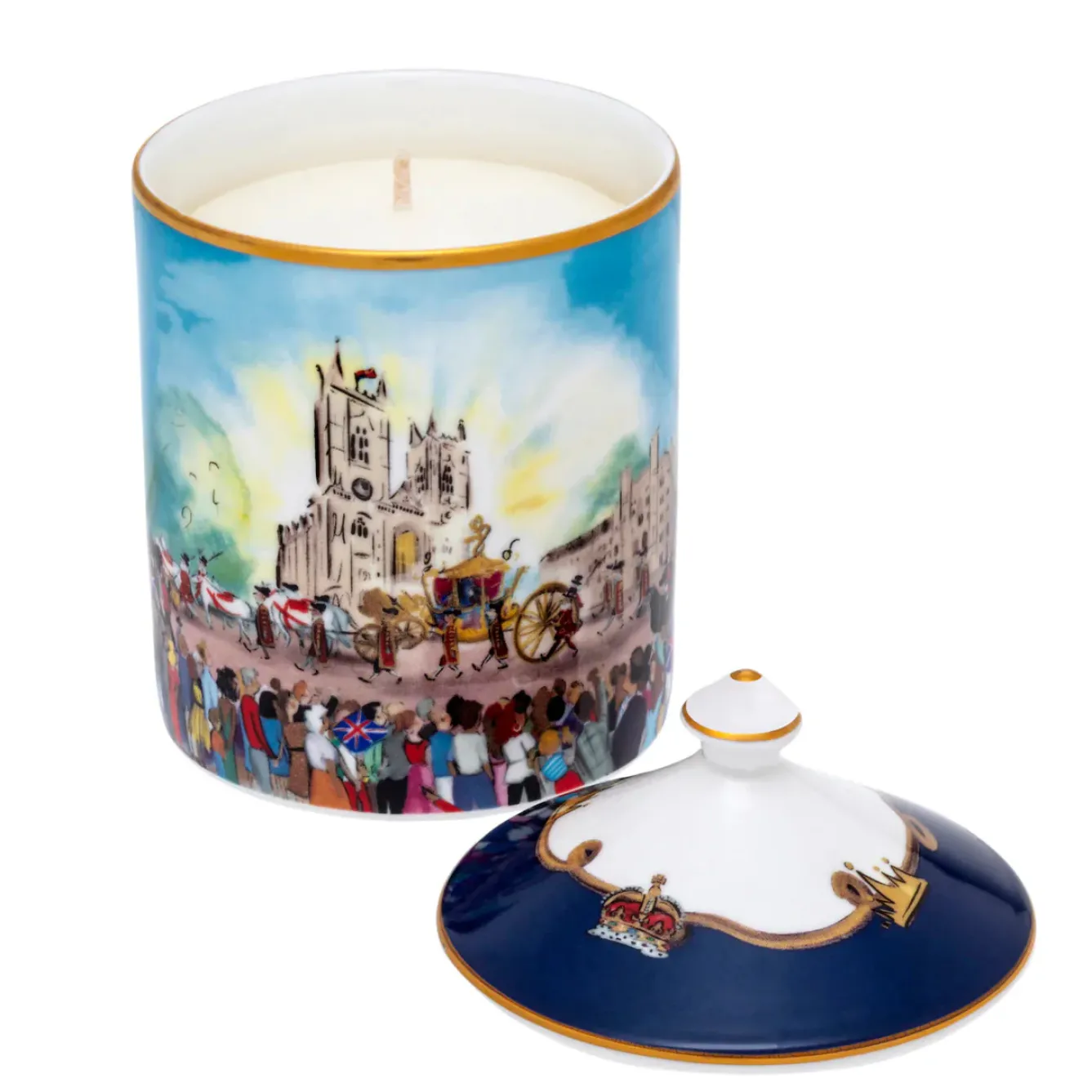 Halcyon Days Royal|Home Fragrance-The Coronation at Westminster Sandalwood & Vetiver Lidded Candle