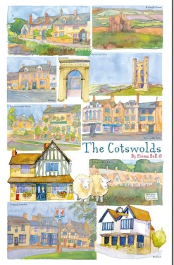 Emma Ball Tea|Tea Towels-The Cotswolds by Tea Towel