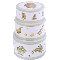 Wrendale Designs Pets-'The Country Set' Set of 3 Cake Tins