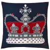 Jan Constantine Royal|Pillows & Throws-The Crown Pillow - Navy