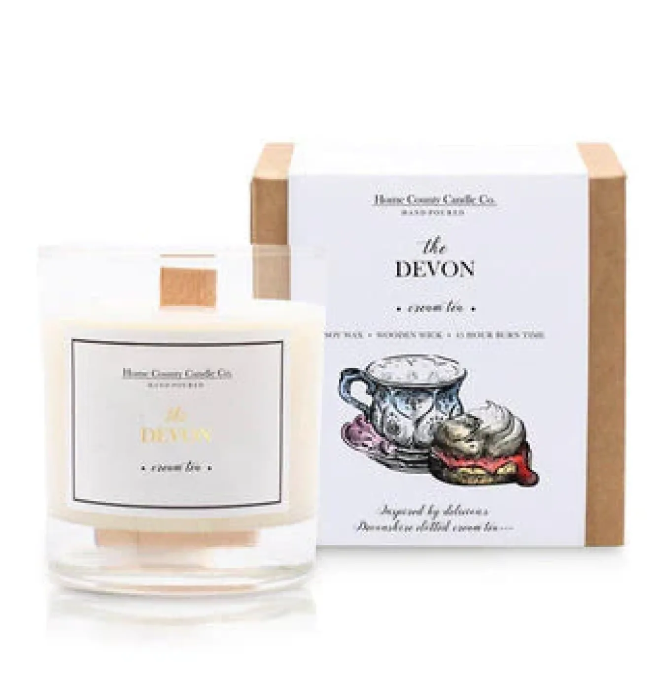Home County Candles Home Fragrance-The Devon Cream Tea Candle