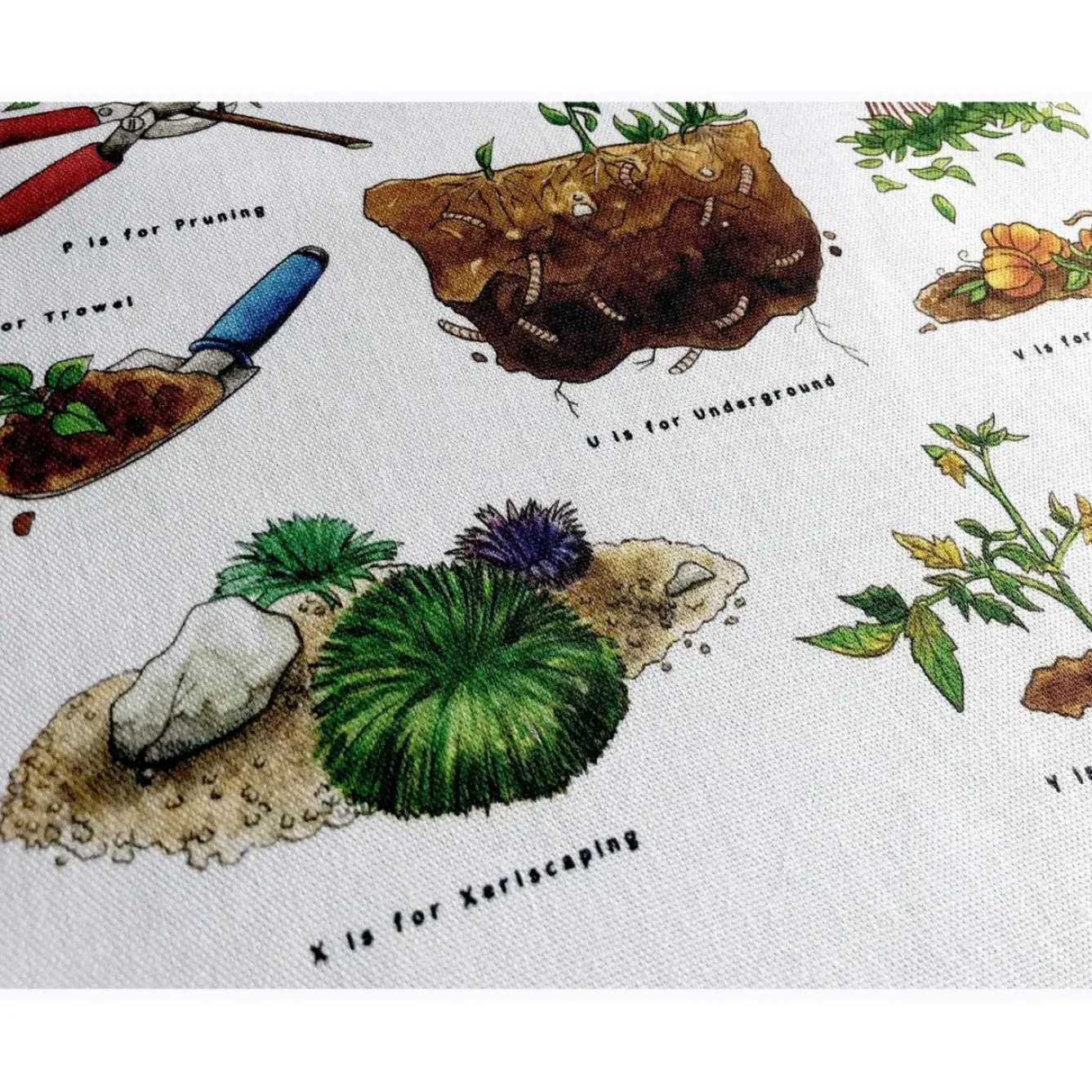Yeti Tea|Tea Towels-The Gardener's Alphabet Tea Towel