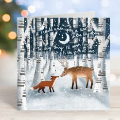 Fox Under The Moon Christmas Cards-'The Gift of Love' Greeting Card