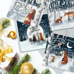 Fox Under The Moon Christmas Cards-'The Gift of Love' Greeting Card