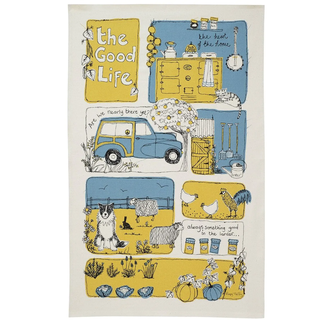 Poppy Treffry Tea|Tea Towels-The Good Life Time Tea Towel