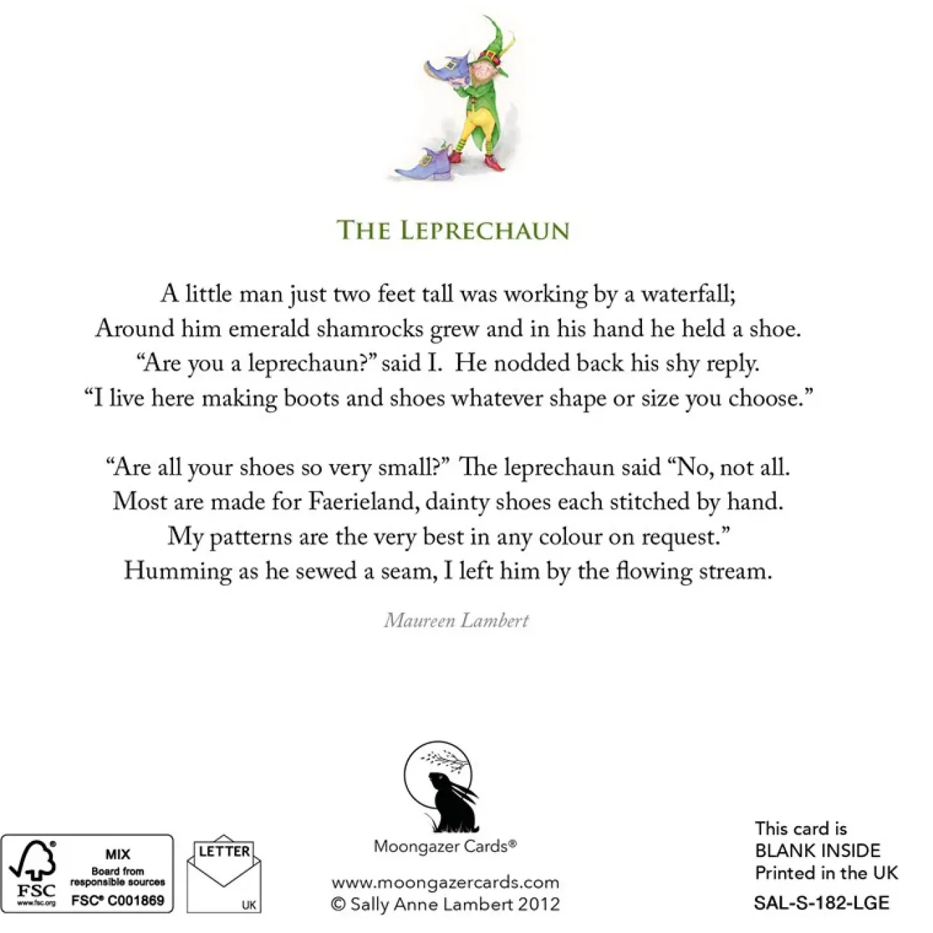 Moongazer Cards Greeting Cards-The Leprechaun Greeting Card