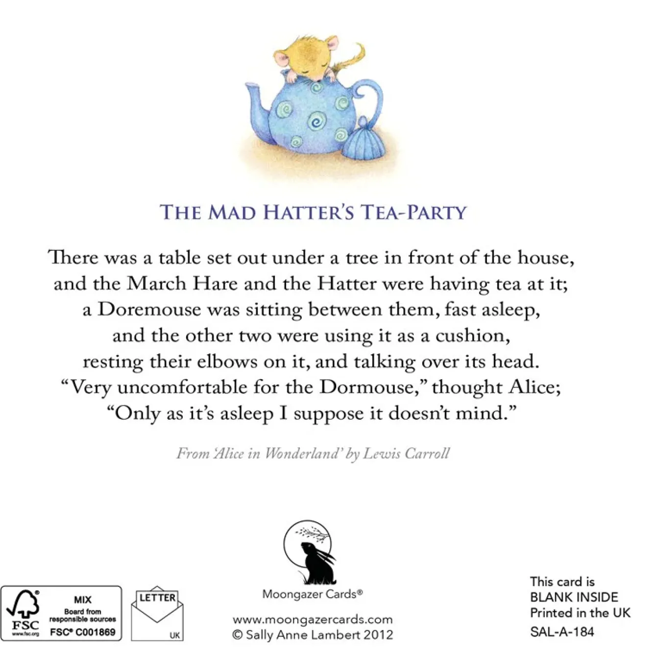 Moongazer Cards Greeting Cards-The Mad Hatter's Tea Party Greeting Card