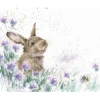 Wrendale Designs Greeting Cards-'The Meadow' Rabbit Blank Greetings Card