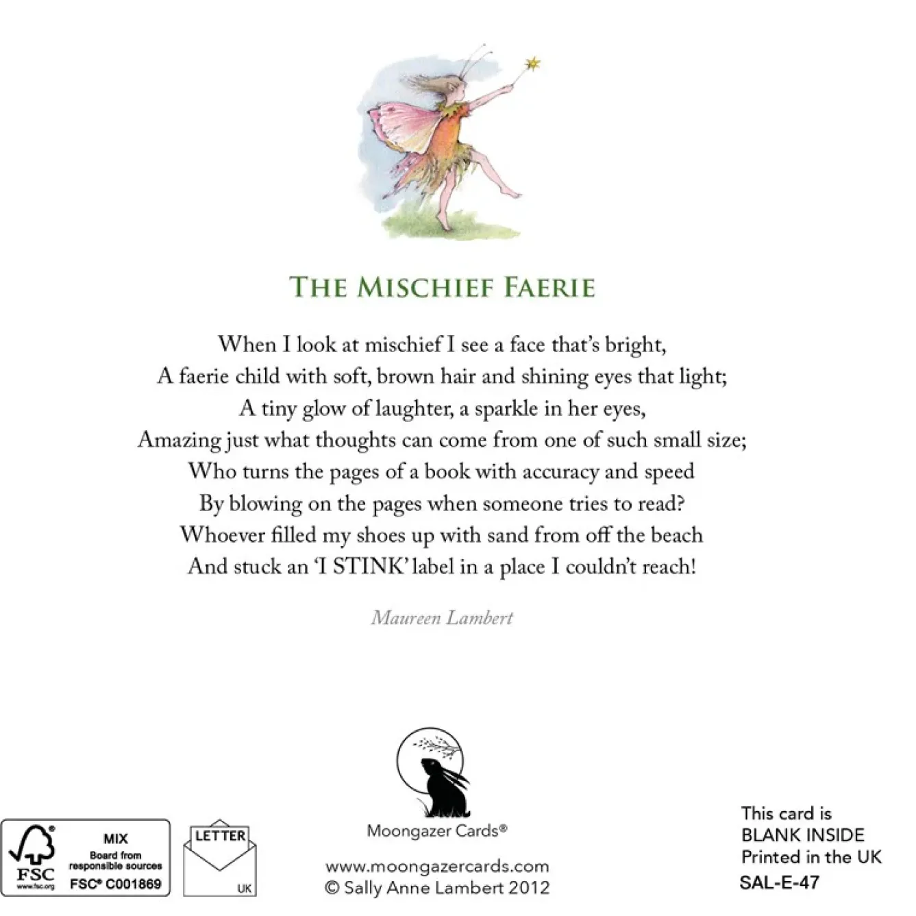 Moongazer Cards Greeting Cards-The Mischief Faerie Greeting Card
