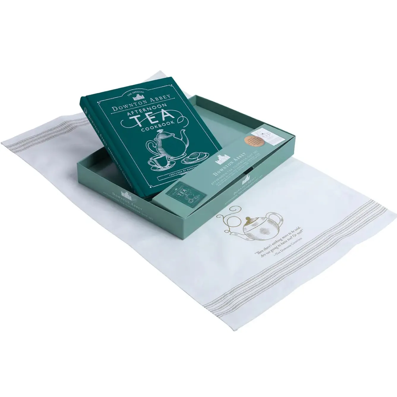 Cook Books Books-The Official Downton Abbey Afternoon Tea Book and Tea Towel Gift Set