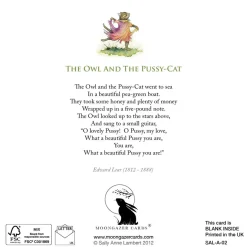 Moongazer Cards Greeting Cards-The Owl & the Pussy-Cat Boat Greetings Card