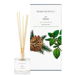 Home County Candles Christmas|Seasonal Decor-The Pines - Pine & Peppermint Reed Diffuser