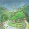 Moongazer Cards Greeting Cards-The Way to Faerieland Greeting Card