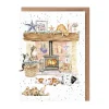 Wrendale Designs Greeting Cards-'There's no Place Like Home' Cat and Dog  Blank Greetings Card