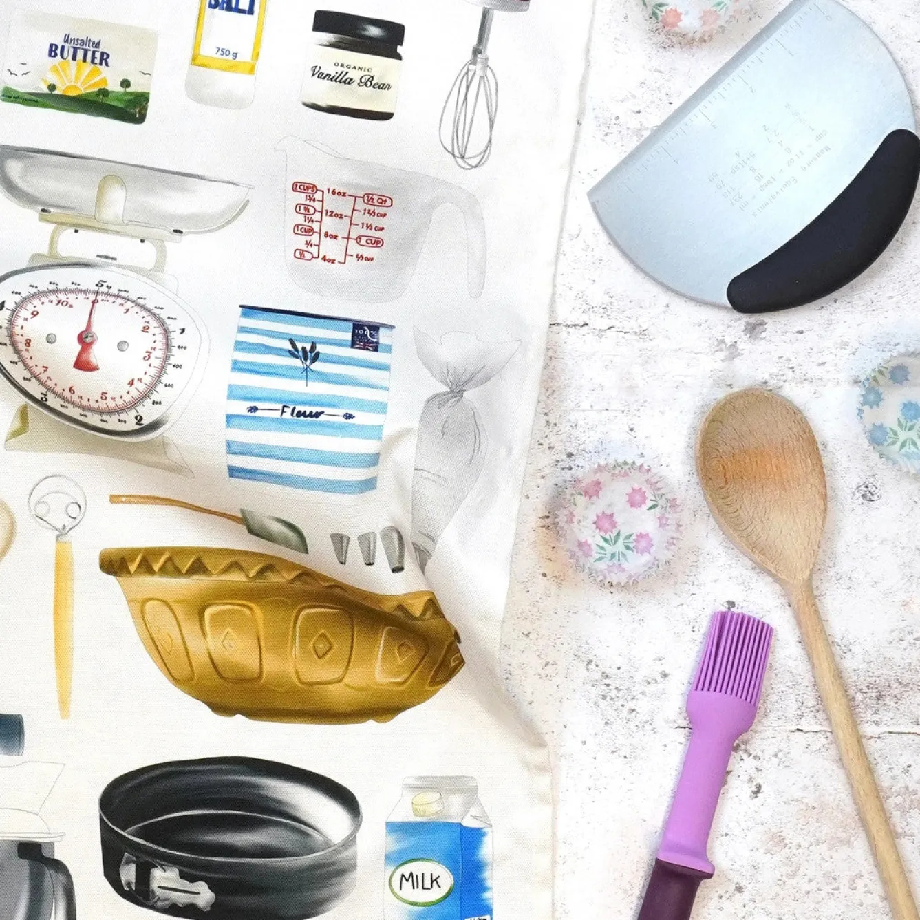 Corinne Alexander Tea|Tea Towels-Time to Bake Tea Towel by