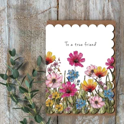Toasted Crumpet Greeting Cards-'To A True Friend' Greeting Card